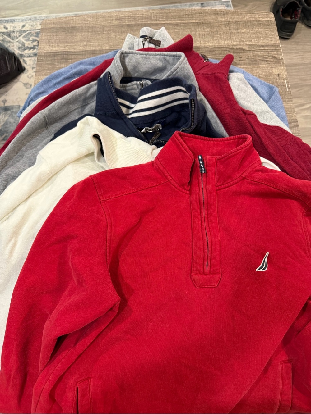 Nautica Men’s  Half-Zip Pullover Sweatshirts (7 pack)